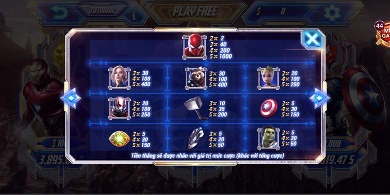 Avengers – Slot Game Siêu Anh Hùng Săn Jackpot Khủng 2025 3 Chơi Avengers siêu đơn giản